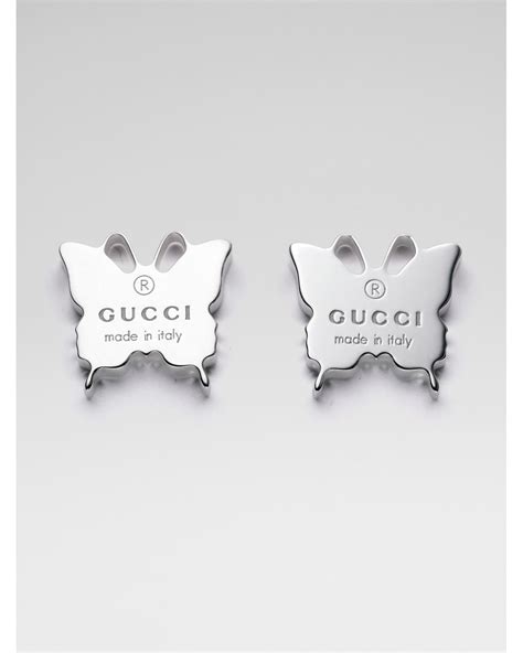 gucci silver earrings australia|butterfly gucci earrings.